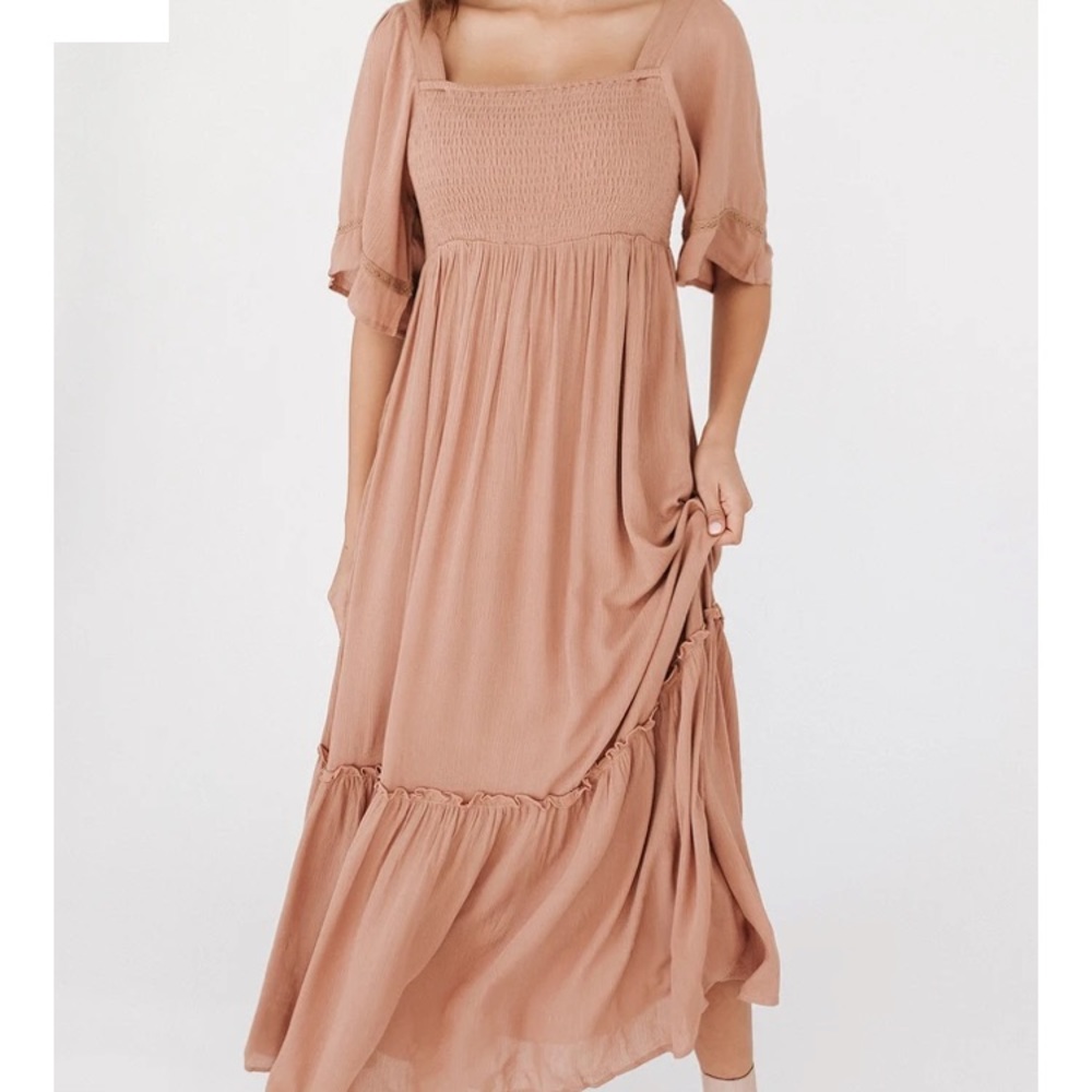 Boho Pink Flowy Zoco Maxi Dress